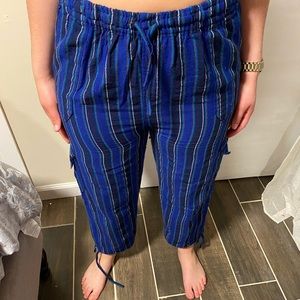 Blue stripe pants